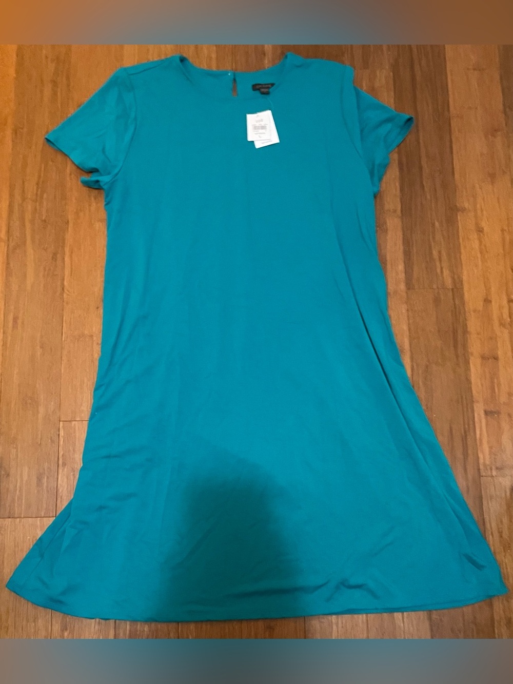J Jill Dress NWT Wearever Teal Stretch Jersey Comfy Business Casual Travel L
